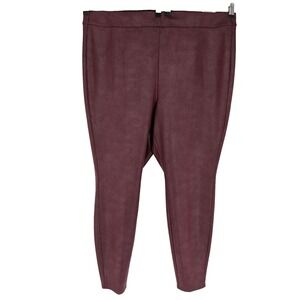 LANE BRYANT Pants 22/24 Merlot Ponte Pull On High Rise Leggings